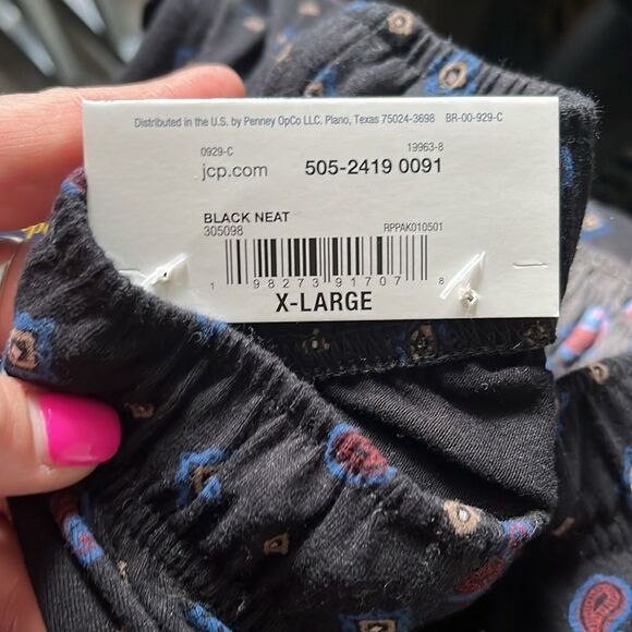 NWT Stafford regular Fit BLACK Knit Sleep Pants SIZE XL - Picture 6 of 6